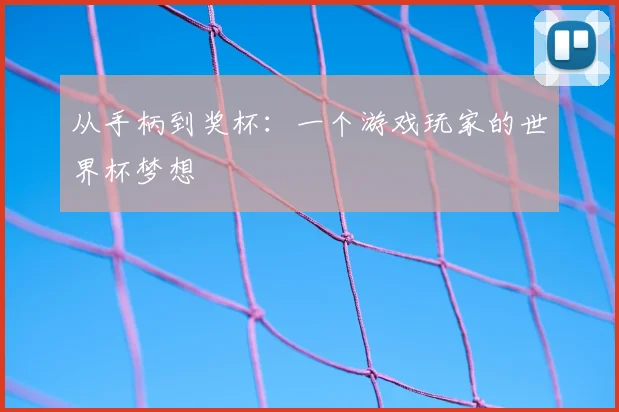 从手柄到奖杯：一个游戏玩家的世界杯梦想