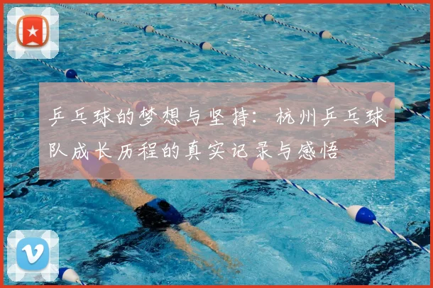 乒乓球的梦想与坚持:杭州乒乓球队成长历程的真实记录与感悟